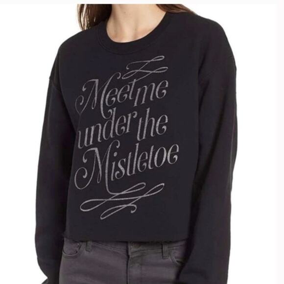 NWT Junk Food cropped sweatshirt Christmas - Picture 1 of 4